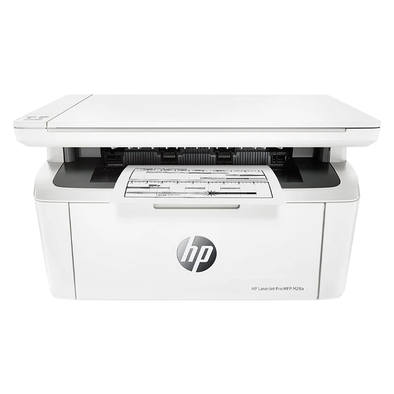 پرینتر اچ پی تک رنگ سه کاره با چاپ لیزری مدل LaserJet Pro MFP M28a، سایز چاپ A4