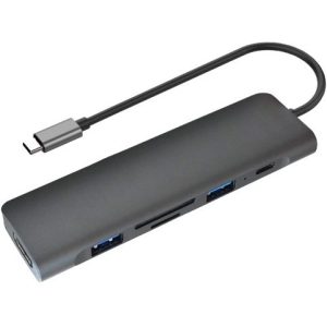 هاب 6 پورت Type-C کی نت مدل K-MFCMS606