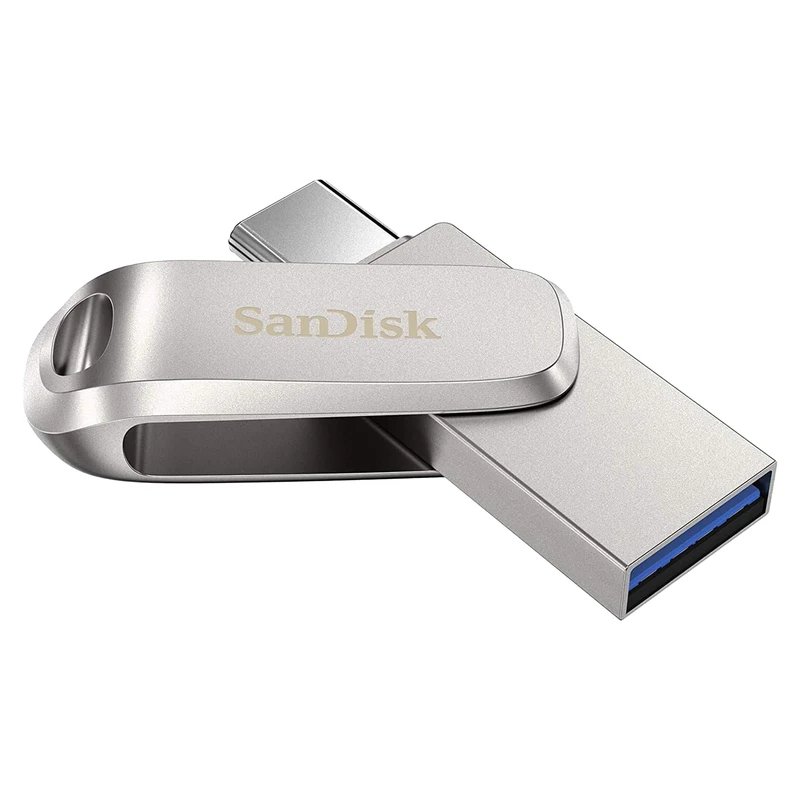 فلش مموری 128 گیگابایت سن دیسک مدل Ultra Dual Drive Luxe با دو رابط USB Type-C و USB Type-A
